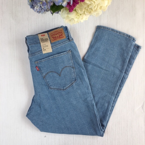 Levi's Denim - Levis High Rise Straight Cropped Jeans NEW